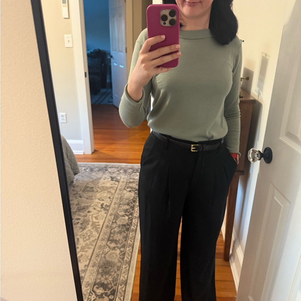 French Connection Black Wide-Leg Women's Pants